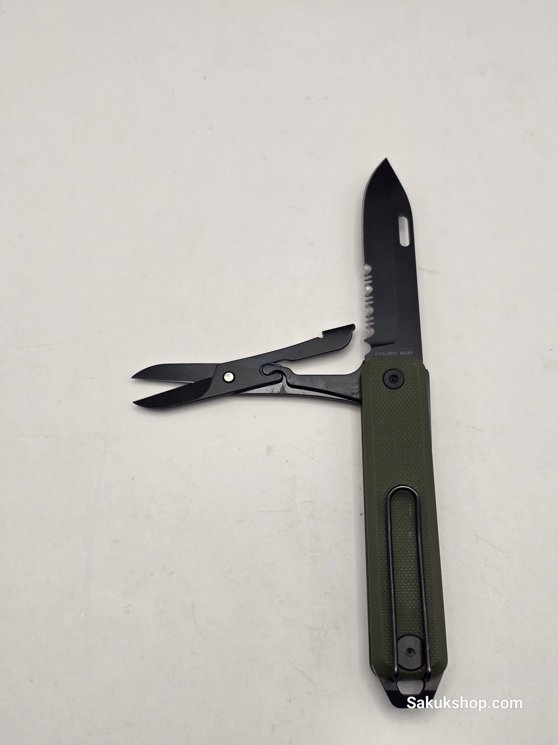 The James Brand Ellis Scissors, Black, OD Green, G10 - Image 4